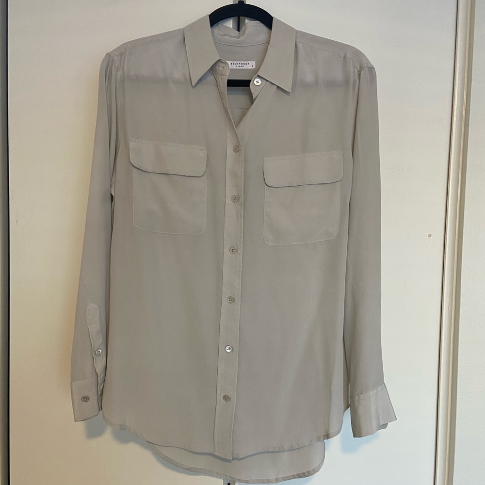 Equipment Silk Signature Solid Button-Down Shirt